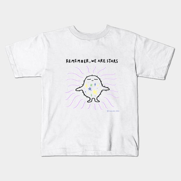 Remember, We Are Stars Kids T-Shirt by The Cosmic Haruka